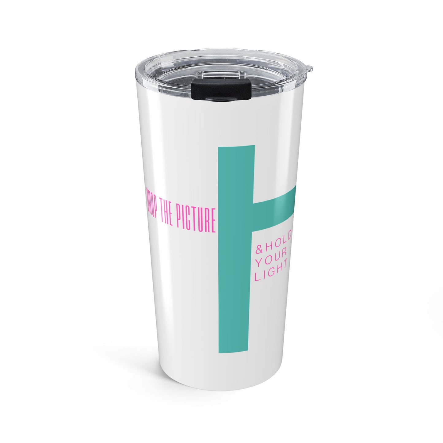 20oz Inspirational Cross Tumbler — 'Shine Your Light' Stainless Travel Cup