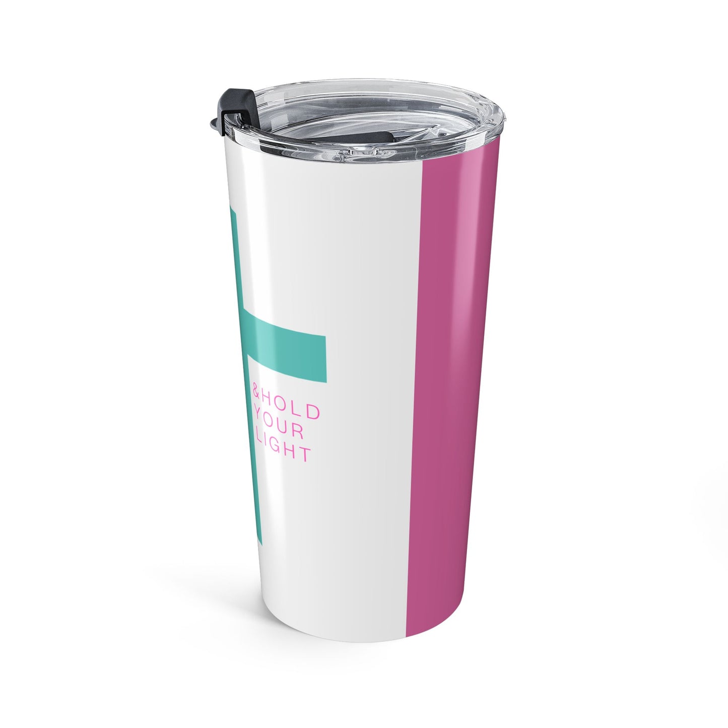 20oz Inspirational Cross Tumbler — 'Shine Your Light' Stainless Travel Cup