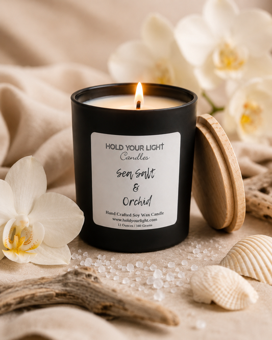 "Sea Salt & Orchid" - Candle