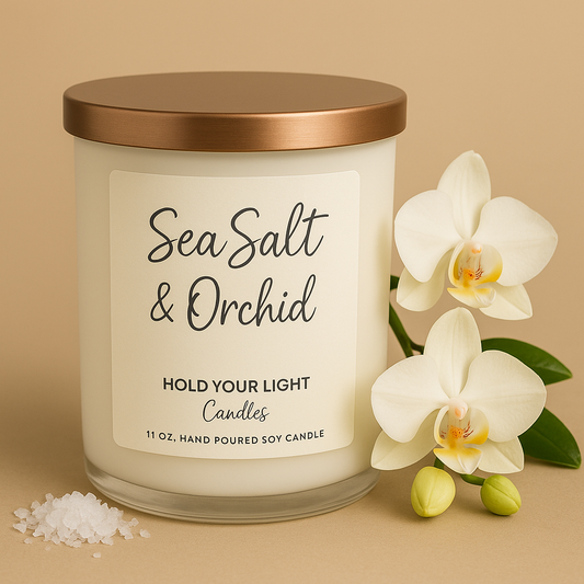 "Sea Salt & Orchid" - Candle